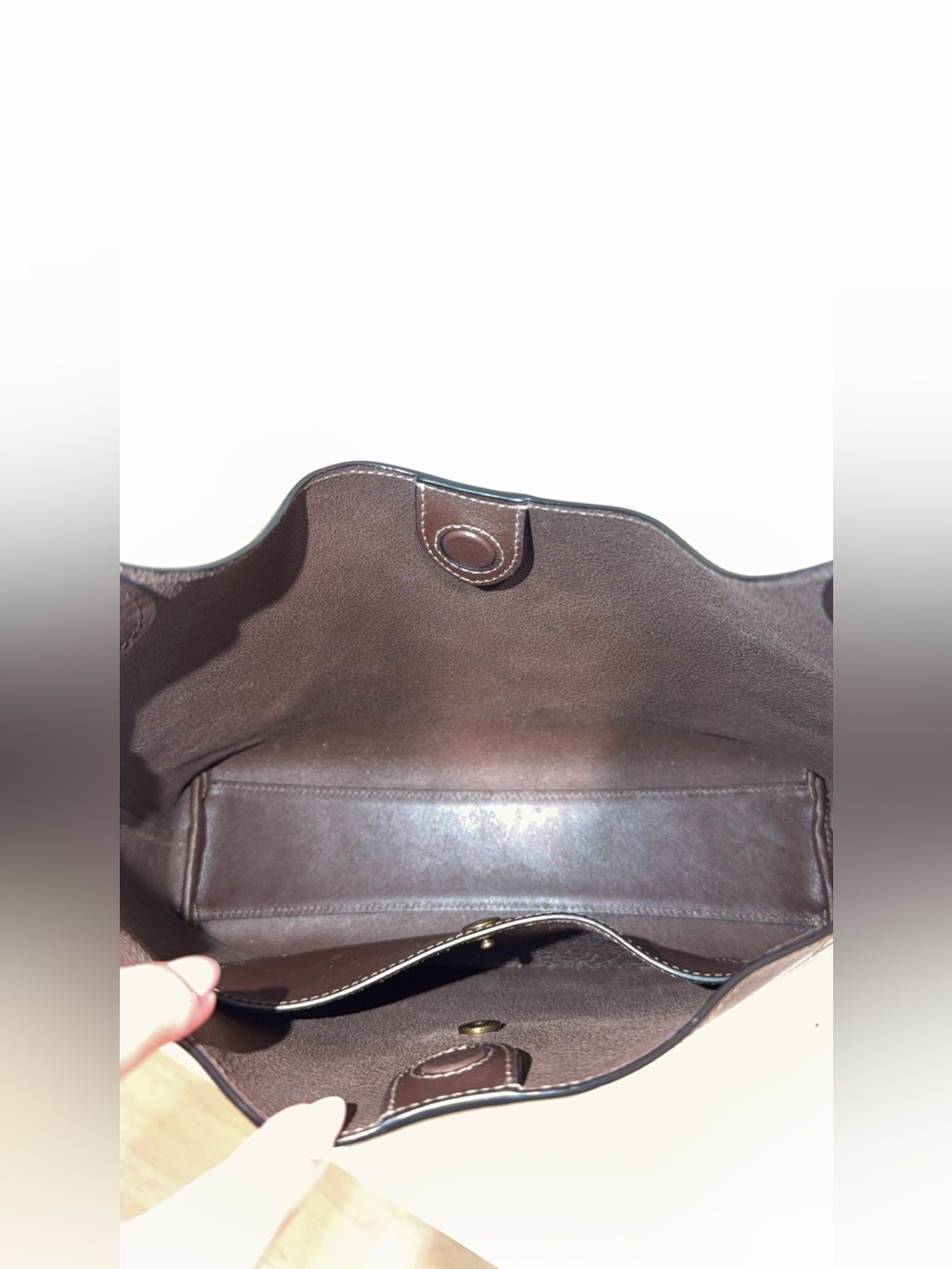 LIKE NEW Coach Brooklyn 28 Bag Brass/Maple - Picture 7 of 9